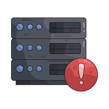 Server Alert illustration 스톡 일러스트