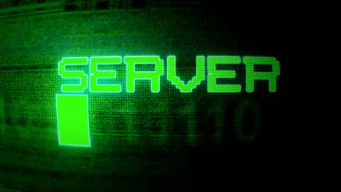 Server Alert Screen About Error In Global Network. World Server Broken Stock Footage 150124724