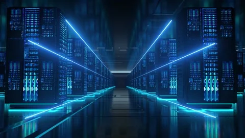 Server and Data Center Room Видео 232908391