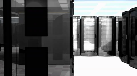 Server and database room. Technology and equipment. Stock Footage 52760738