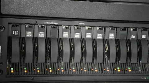 Server and raid storage with fail LED error status 스톡 동영상 62747690