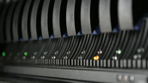 Server and raid storage with fail LED error status 스톡 동영상 72112368