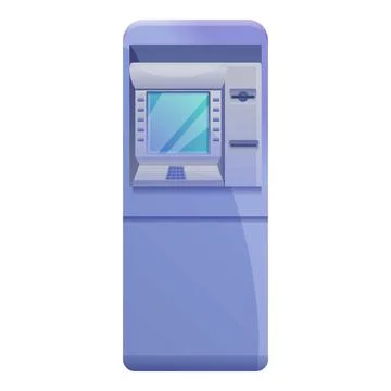 Server atm machine icon, cartoon style Stock Illustration