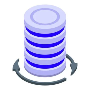 Server backup icon, isometric style Stock Illustration