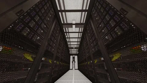 Server big data cloud computer room Stock Footage 288179776