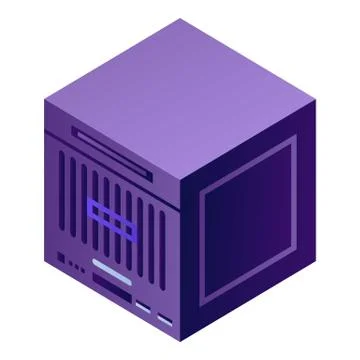 Server box icon, isometric style Stock Illustration