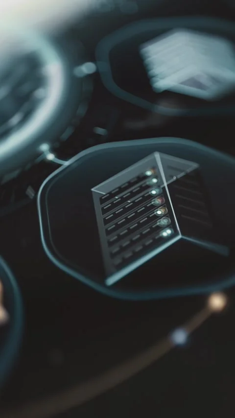 Server cabinet filled with status lights Stock Footage 344852423