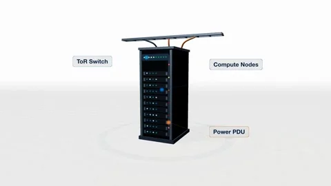 Server cabinet hardware infographic Stock Footage 339593027