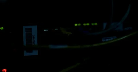 Server Cables and Lamps Vídeo Stock 102383405