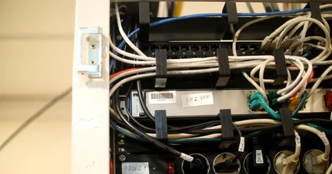 Server Cables and Lamps Vídeo Stock 102383461