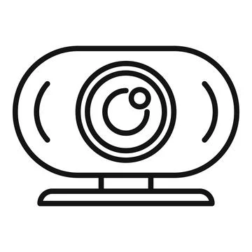 Server camera control icon outline vector. Data center Stock Illustration