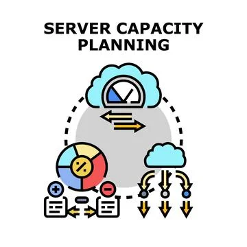 Server capacity planning for information technology infrastructure 스톡 일러스트