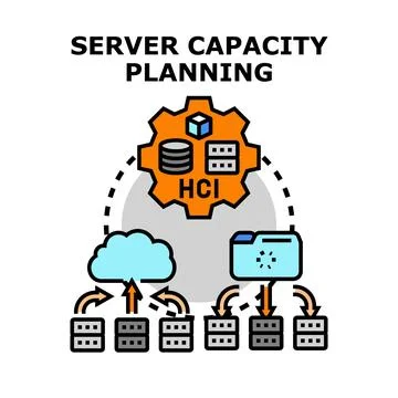 Server capacity planning for it infrastructure optimization Stock Illustration