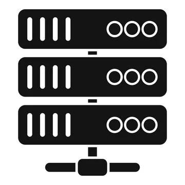 Server chart icon simple vector. Crm data Ilustración de archivo