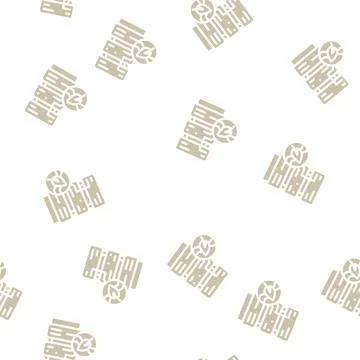 Server chia cryptocurrency glyph vector seamless pattern Illustrazione stock