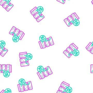 Server chia cryptocurrency vector seamless pattern Illustrazione stock