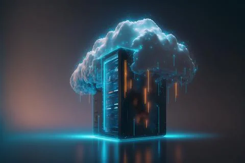 Server cloud data storage concept solution. Web database backup computer Stock Illustration