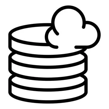 Server cloud icon, outline style イラスト素材