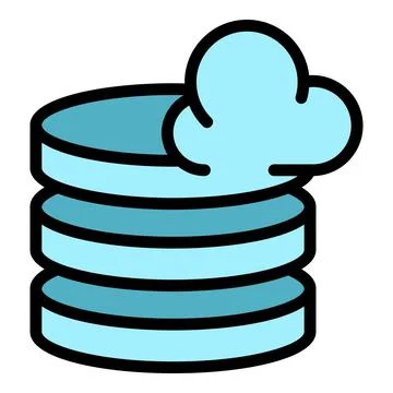 Server cloud icon vector flat 스톡 일러스트