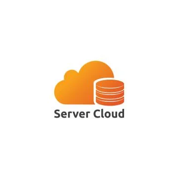 Server Cloud Logo for the latest technology and the latest data companies Stock Illustration