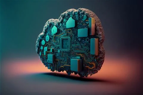 Server cloud shape data storage concept. Web database backup computer イラスト素材