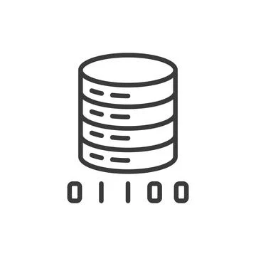 Server coding, icon in line design. Server, coding, programming, backend 스톡 일러스트