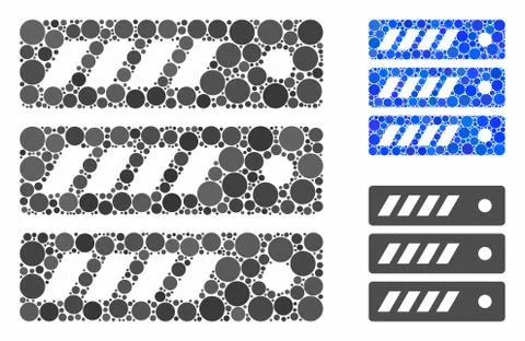 Server Composition Icon of Circle Dots Illustrazione stock