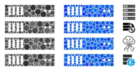 Server Composition Icon of Circles Illustrazione stock