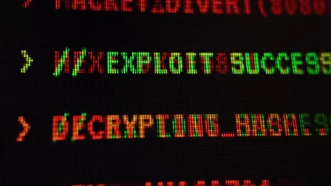 Server Computer - Close-up Exploit Attack Video stock 342724246
