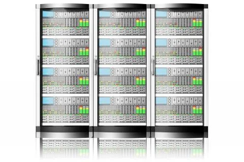Server computer data - 3D illustration. Stock Illustration