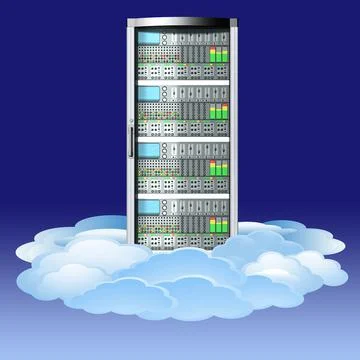 Server computer data - 3D illustration. Stock Illustration