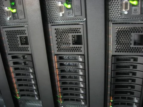 Server in a Computer Datacenter, Tuscany, Italy Stock Photos