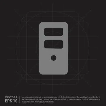 Server computer icon  - Black Creative Background Stock Illustration