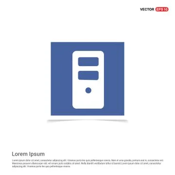 Server computer icon  - Blue photo Frame Illustrazione stock