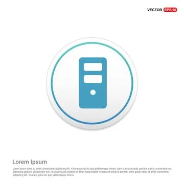 Server computer icon  Hexa White Background icon template Illustrazione stock