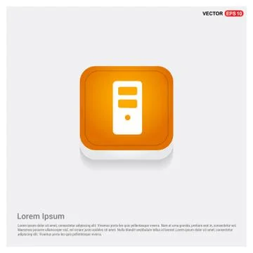 Server computer icon Illustrazione stock