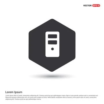 Server computer icon Illustrazione stock
