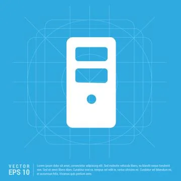Server computer icon Stock Illustration