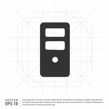 Server computer icon Illustrazione stock