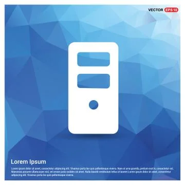 Server computer icon Stock Illustration