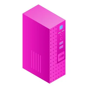 Server computer icon, isometric style Stock Illustration
