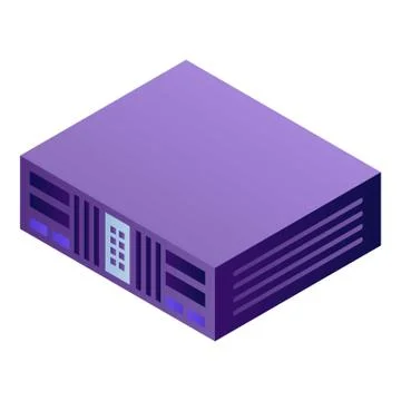 Server computer icon, isometric style Stock Illustration