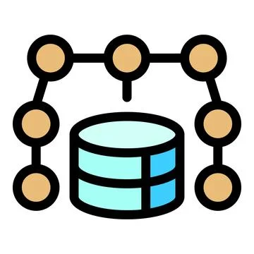 Server computer icon vector flat Stock Illustration