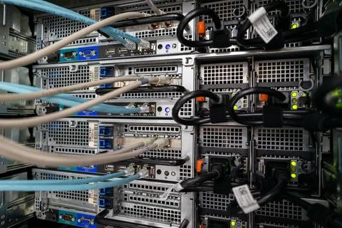 Server computer should be high performance, stable, able to serve a large num Stock Photos