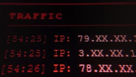 Server Computer Traffic Status Video stock 342724454