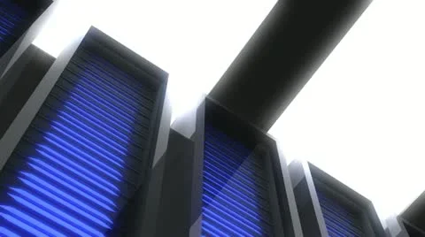 Server computers computer lab Stock Footage 18009821