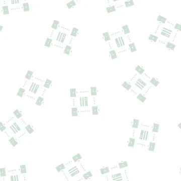 Server computers glyph seamless pattern Stock Illustration