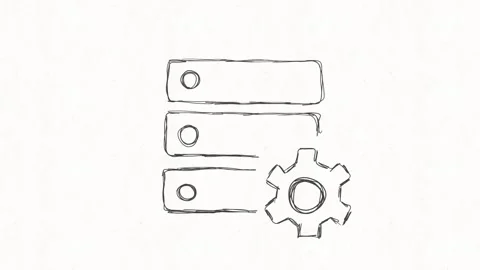 Server Configuration and System Management Icon Animation Stock Footage 342018066