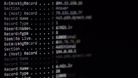 Server configuration command lines running on computer monitor Vidéo 70382976