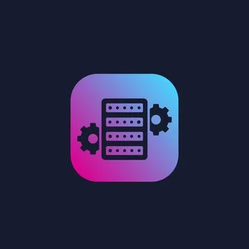 Server configuration vector icon Stock Illustration